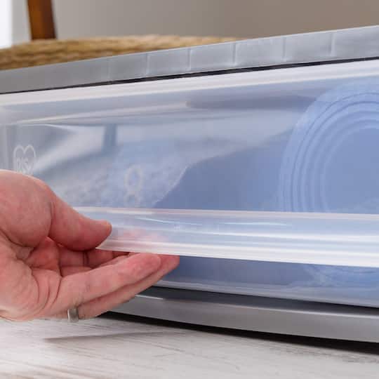 IRIS® 27.5qt. Gray & Clear Underbed Storage Drawer